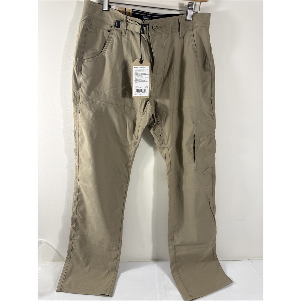 Prana Zion II Stretch Relaxed Fit Tan Straight Leg Pants Size‎ 31/32